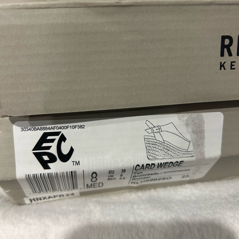 Kenneth Cole Reaction Brown Espadrille Wedge Sandals – Size 8 – New in Box - Picture 2 of 4